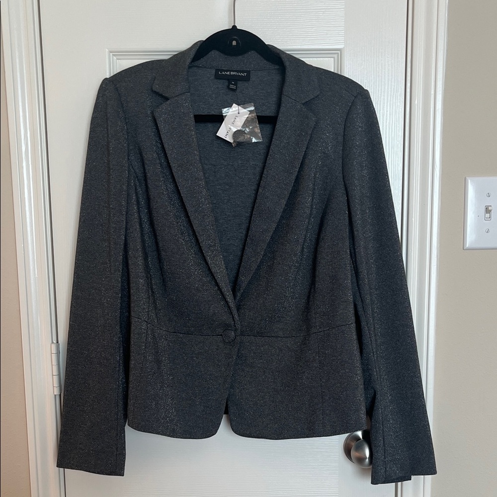 NWT Lane Bryant Silver Metallic Jacket